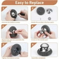 thumbnail image 4 of 3 Pack Stainless Steel Wool Scrubber Detachable Metal Scrubber Wool Pads Dish Scrubber with Handle Rust-Resistant Scrubbing Scouring Brush Cleaning Brush for Iron Pots,Stoves,Wash Sink,Topboutique, 4 of 6