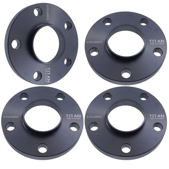 20mm Titan Wheel Spacers for VW Audi Mercedes | 5x112 | 66.56 Hubcentric | Set of 4
