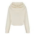 thumbnail image 5 of Ashirexll Hoodies for Women, Half Zipper Sweatshirts Long Sleeve Cropped Hoodie Winter Warm Pullover Tops with Pockets Beige L, 5 of 8