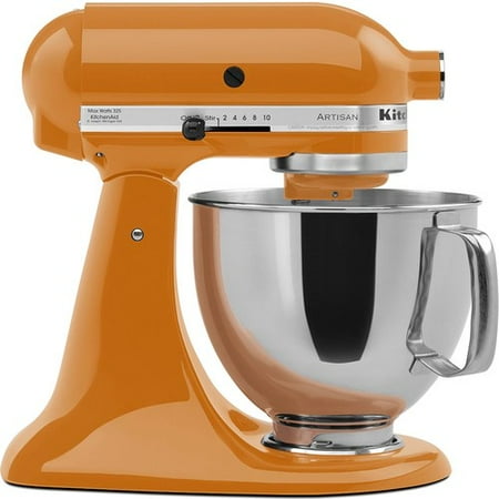 KitchenAid KSM150PSTG Artisan Series 5 Quart Tilt-Head Stand Mixer, Tangerine - Closeout