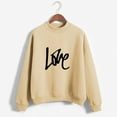 thumbnail image 2 of Patlollav Womens Sweatshirts Casual love Print Round Neck Loose Long Sleeve Polyester Tops, 2 of 6