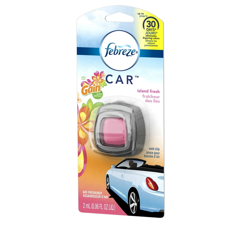 Pince pour bouche d'air de voiture Platine givré Febreze, 0,07 oz