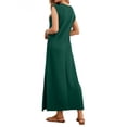 thumbnail image 4 of Fantaslook Womens Maxi Dress Round Neck Sleeveless Sundress Loose Split Wrinkle-Free Summer Long Dresses with Pockets, 4 of 8