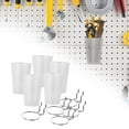 thumbnail image 6 of Miulika 5 Pieces Pegboard Cups with s Pegboard Bins with Hooks, Pegboard Hooks,Accessories, Durable, Organizer Baskets Clear, 6 of 9