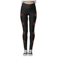 thumbnail image 4 of Women Valentine's Day Leggings Valentine's High Waisted Love Heart Printed Tight Pants Athletic Running Slim Leg Workout Yoga Pants, 4 of 5