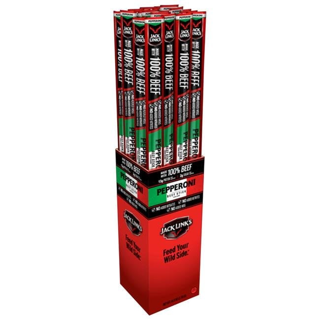 Jack LinkS 9073816 1.84 oz Jack Links Pepperoni Beef Stick Pegged - Pack of 24