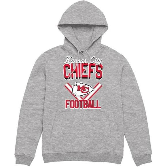 NFL Kansas City Chiefs Retro V Sport-Grey Medium Hoodie