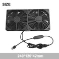 thumbnail image 4 of 120mm 5V Usb Router Fan with Speed ​​Controller High Air Volume Cooling Fan Dual Fan, 4 of 8