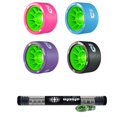 thumbnail image 1 of Atom Roues de Patin Savant avec Roulements Bioniques 8mm Ensemble Complet de 8 - Bleu 91A, 1 of 3