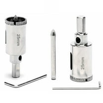 JINGLING 25mm Diamond Hole Saw 1 inch Glass Tile Drill Bits with Center Pilot Bit Tools for Stone Pack of 2Pcs