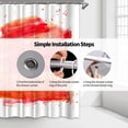 thumbnail image 5 of Orange Red Ombre Shower Curtain Abstract Unique Aesthetic Art Paint Brush Bath Curtain Gradient Painting Bathroom Decor Polyester Fabric Curtains 72 x 72 Inches, 5 of 5