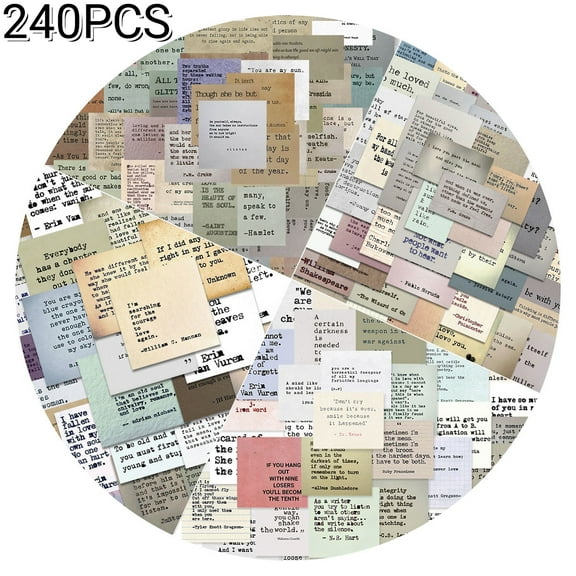 Inspirational Stickers Quotes Decals Scrapbook Sticker for Laptops Planner Journaling 240Pcs