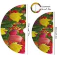 thumbnail image 3 of FMSHPON Mother's Day Beautiful Spring Tulips Flowers Xmas Christmas Tree Skirt Stand Mat for Holiday Party Decoration Indoor Outdoor 36 inches, 3 of 6