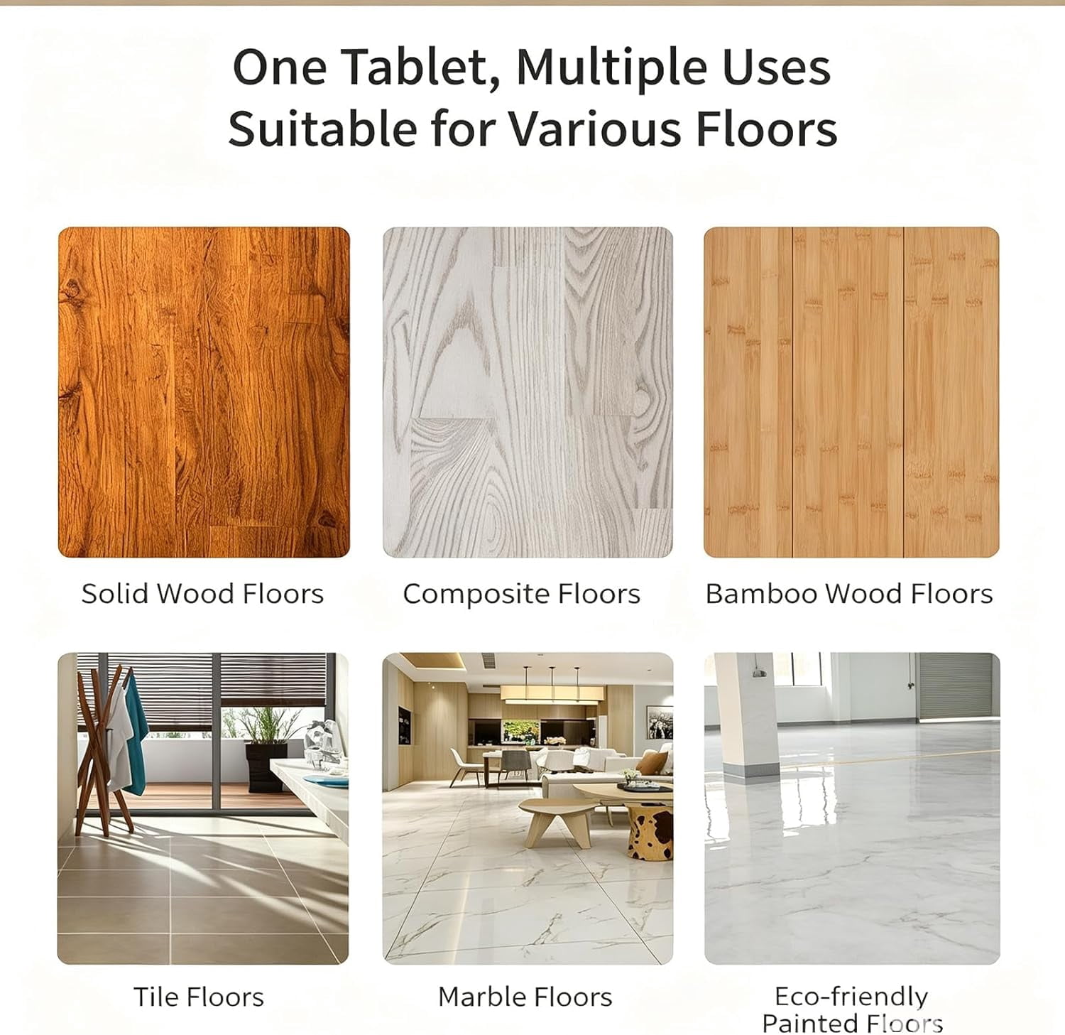 Ivovex Floor Cleaning Sheets, 100 Piece Floor Cleaning Tablets, Multiple Effect the Floor Clean, Floor Cleaner Tablets, Dissolvable Deep Cleaning Solution, For Hardwood, Tile & More (Blue, 100Pcs)