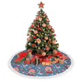 thumbnail image 4 of Christmas Tree Skirt, party USA Flag A Christmas Tree Decorations Indoor, Tree Skirts Mat With Tassel Trim for Halloween New Year Holiday Christmas Party Decor 36 Inches, 4 of 7