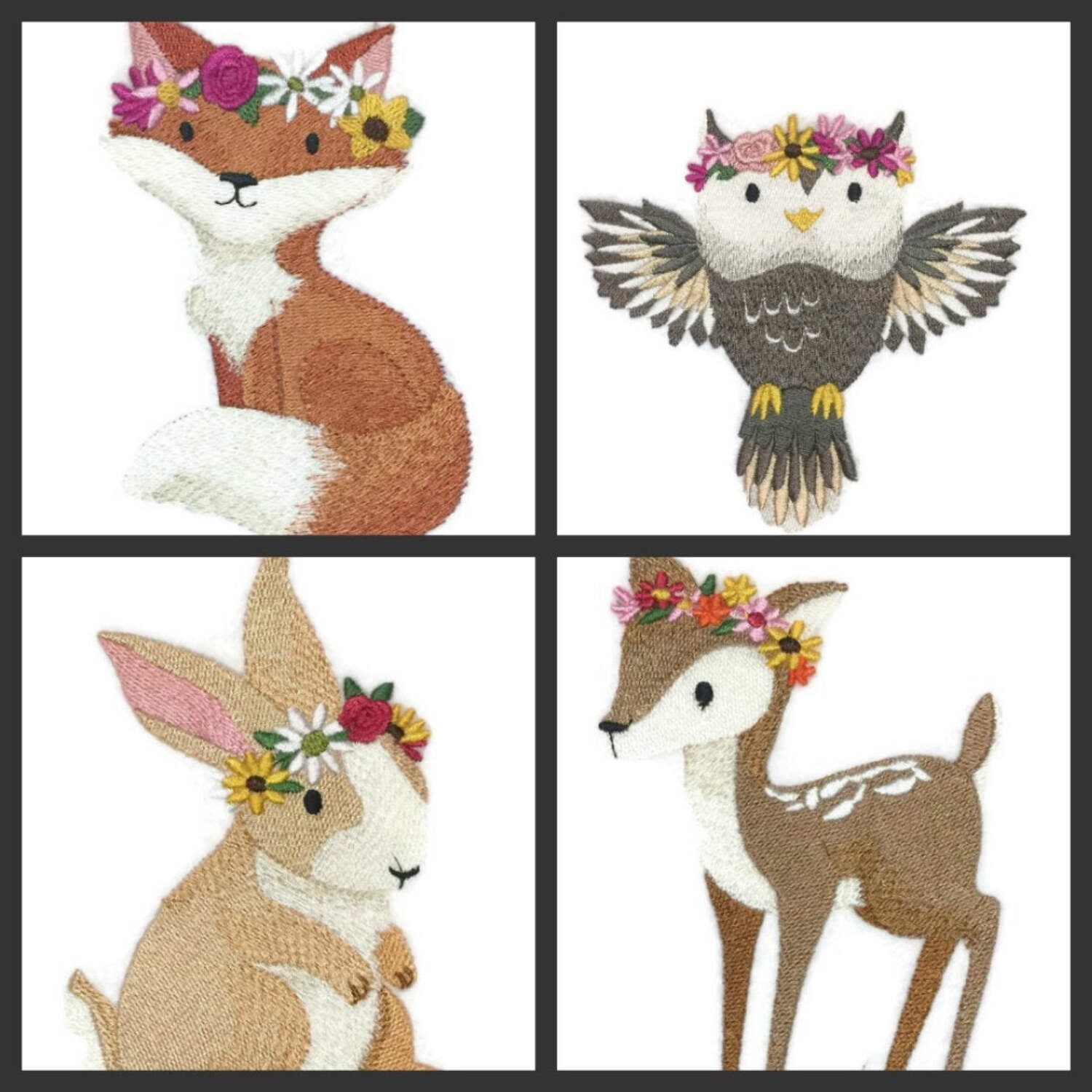 Baby Fox Embroidered Iron on/Sew Patch [4.62" X 4"]