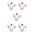 thumbnail image 3 of kurtrusly Wide Application Christmas Wine Bottle Glass Holders Functional Accessories Easy To Clean Metal red hat 5Set, 3 of 6