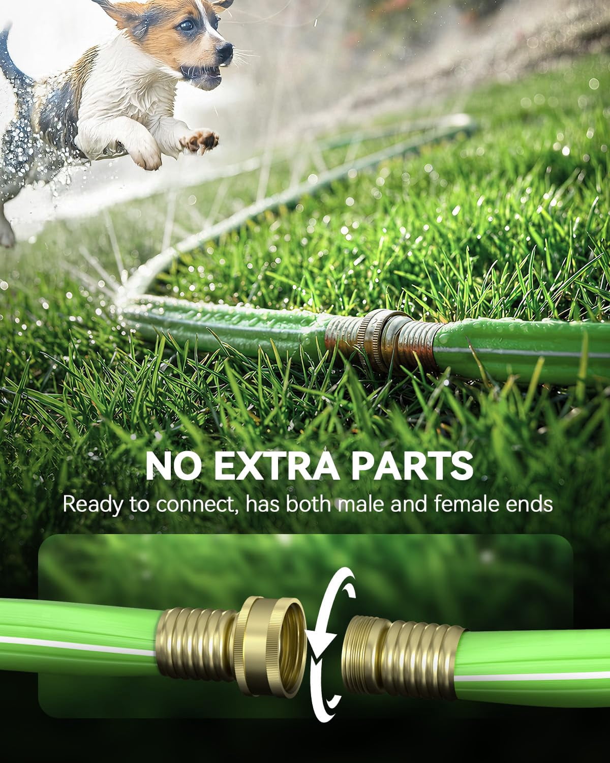 Sprinkler Hose With Holes 100ft  Flat Soaker Stakes Lightweight Water Irrigation Sprinklers System For Garden Lawn And Yard(25ft 4pack)