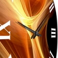 thumbnail image 3 of Designart "Vibrant Orange Warm Fractal Design V III" Fractals Oversized Wall Clock, 3 of 5