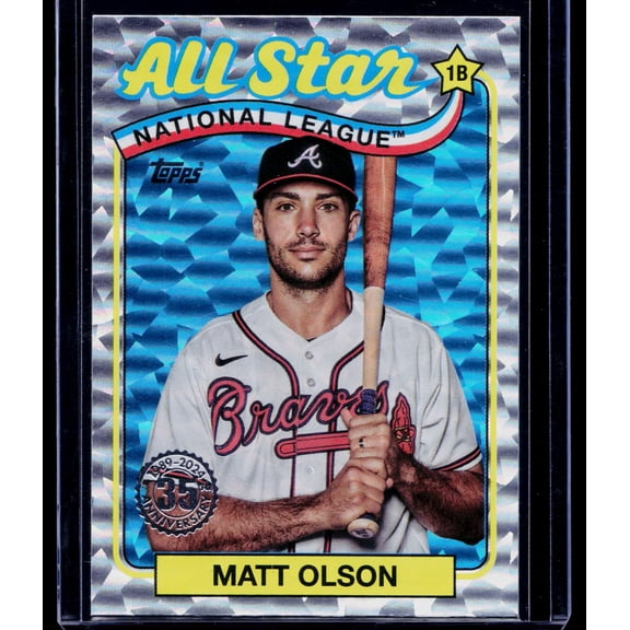 2024 Topps Matt Olson Atlanta Braves #89ASB-3 1989 Topps 35th Anniversary All-Stars Foil Baseball Card