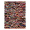 thumbnail image 3 of Unique Loom Braided Chindi Collection Area Rug - Multi-Striped (8' x 10' Rectangle Multi/Black), 3 of 4