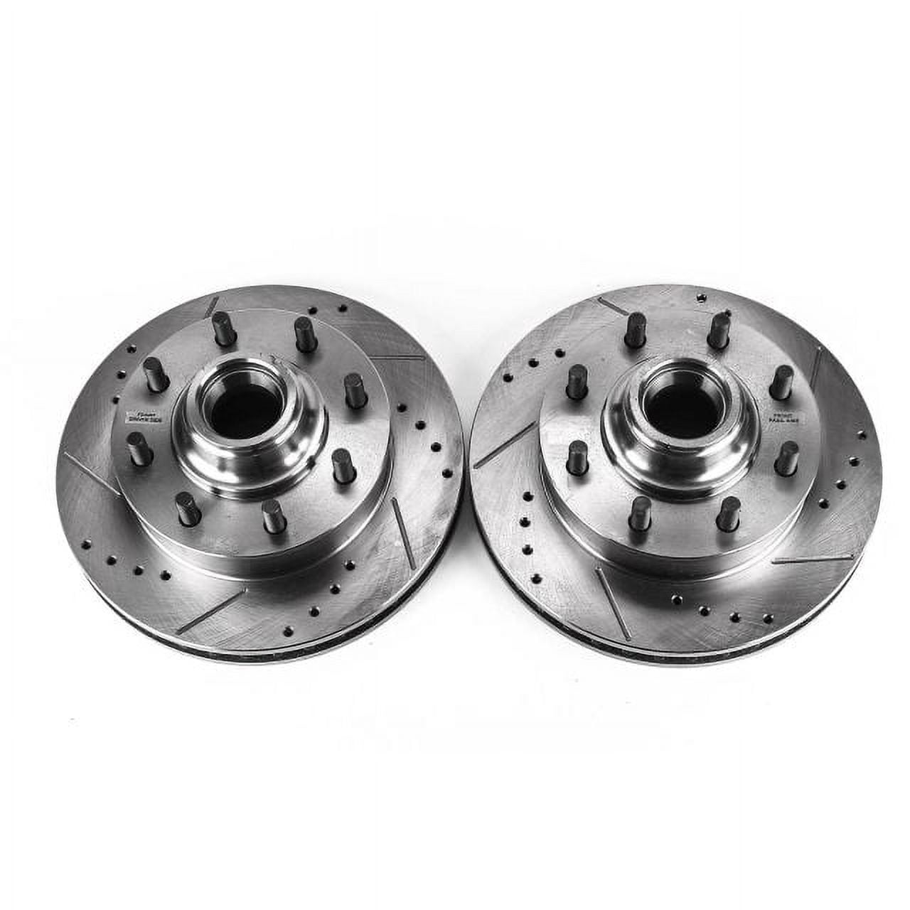 Power Stop Front Pair of Drilled and Slotted Brake Rotors AR8627XPR