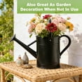 thumbnail image 3 of Watering Can for Outdoor&Indoor Plants，1 Gallon Metal Watering Can with with Removable Spout，Galvanized Steel Garden Flower Water Can Plant Watering Pot with 2 Handles，Black, 3 of 7