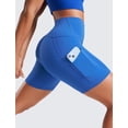 thumbnail image 5 of Shorts CRZ YOGA Butterluxe tiro alto con bolsillos 5" azul talla L, 5 of 5