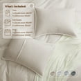 thumbnail image 2 of Peace Nest Linen Cotton Duvet Cover and Pillow Sham Set, Breathable and Skin-Friendly Bedding Set Beige - King, 2 of 5