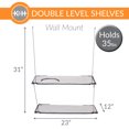 thumbnail image 5 of K&H Pet Products Wall Mount Cat Shelf Double Level Natural 23 X 12 Inches, 5 of 10