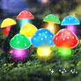 thumbnail image 3 of Lámpara de hongo para exteriores, lámpara de hongo LED solar, decoración impermeable para patio, jardín, cabezal de borde redondo, 3 of 5