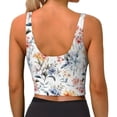 thumbnail image 4 of Goofa Lilies Flowers Printed Sports Bras for Women, High Impact Running Bra Workout Crop Tank Tops Longline Sports Bra Push up-Small, 4 of 9