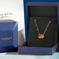 thumbnail image 5 of Gem Stone King 14K Yellow Gold Twilight Orange Mystic Quartz Pendant Necklace for Women | 3.60 Cttw | Gemstone Birthstone | Oval 11X9MM | With 18 inch Chain, 5 of 6