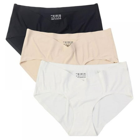 

Women s V-shaped Low-rise Maternity Briefs Comfortable Traceless Ice Silk Maternity Panties(3-Packs)