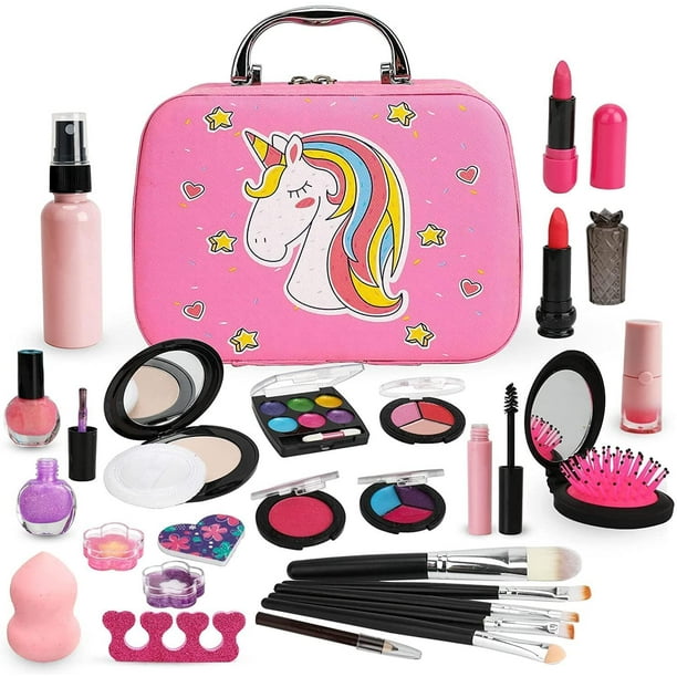 Sendida Washable Kids Makeup Kit for Girls Toys with Cute Makeup Bag ...