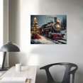 thumbnail image 4 of Orinice  Very Good Christmas Train Canvas Wall Art Joie De Vivre Wall Decor Canvas Picture Floral Artwork Painting for Living Room Bedroom Kitchen Home Office Wall   16x12in, 4 of 6