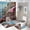 Cosy Homestay, variant on 4 Pieces Country Homestay Shower Curtain Set Vintage Abstract City Corner Bathroom Decor Sets with Rugs Bathroom Accessories Set Bathroom Curtain Shower Set with 12 Hooks