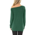 thumbnail image 6 of SWQZVT Women T Shirts Cold Shoulder Long Sleeve Tops Casual Fall Twist Knot Top Fahion Comfy Tunic Blouse S-2XL, 6 of 6