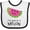 White and Black, variant on Inktastic I'm One in a Melon Cute Smiling Watermelon Boys or Girls Baby Bib