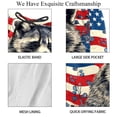 thumbnail image 4 of luoweisi Men's Beach Shorts Quick Dry Swim Trunks with Mesh Lining American Flag and Animals L, 4 of 5