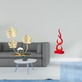 thumbnail image 2 of Estatua de figura,Estatuas de hojas y flores de metal,esculturas decorativas,Figuras decorativas para el hogar,para estante,mesa o vitrina.,Escultura abstracta de fuego,Estatua de arte, 2 of 8