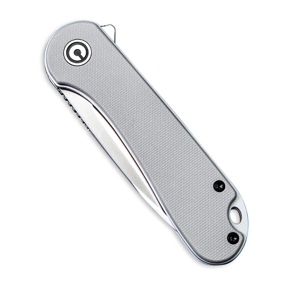 CIVIVI Elementum Pocket Knife 2.96" D2 Stainless Steel Blade Gray G10 Handle C907B