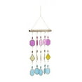 thumbnail image 6 of DecMode 30" Multi Colored Metal Indoor Outdoor Geometric Windchime with Stained Glass, 6 of 9