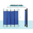 YRLLENSDAN Partition Room Dividers with 4 Panels, Steel Frame Folding