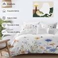thumbnail image 4 of Spring Floral Bedding 3 Piece Duvet Cover Set Queen Size, Elegant Butterfly Summer Botanical Soft Microfiber Comforter Cover with Zipper Closure & Pillowcases, Wrinkle & FadeResistant Quilt Cover, 4 of 9