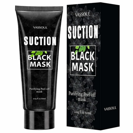 Vassoul Blackhead Remover Mask, Peel Off Blackhead Mask - Deep Cleansing Black Mask, Bamboo Activated Charcoal Peel-Off