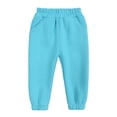 thumbnail image 2 of LYMAYTER Kids Boys Girls Fleece Pants Youth Solid Color Warm Jogger Trousers Toddler Fall Winter Sweat Pants for 1-13 Y, 2 of 9