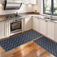 thumbnail image 3 of Kitchen Rugs Sets Of 2,Dark Blue Christmas Gingerbread Pattern Anti Fatigue Kitchen Mat Rugs Non Slip Washable,Decorative Kitchen Floor Mats for Kitchen,Sink,Laundry,17"X47", 3 of 5