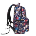 thumbnail image 3 of Xecao rock Skull blue record Backpack, a stylish and functional choice for both men and women, is the perfect basic bookbag for college, work, or travel, 3 of 5