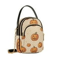 thumbnail image 7 of FORMRS Crossbody Bag for Women Quilted Travel Shoulder Cell Phone Purse with Chain Strap Handbag, Halloween Pumpkins Pattern, 7 of 7